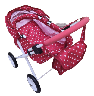 Wózek dla Lalek ADBOR MIKI Lalkowy Stelaż Classic + Torebka (kolor: Mi-02)