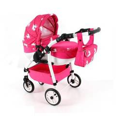 Wózek dla lalek Adbor Lily Lalkowy Stelaż Sport + Torebka + Koszyk kolor: Ls-23