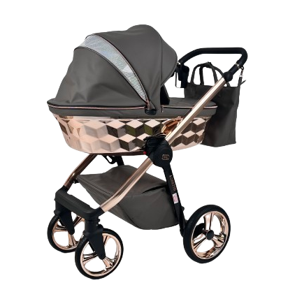 Wózek dziecięcy ADBOR LORETTO LUX STARS 2w1 + Torba + Pokrowiec + Moskitiera (kolor: 22 - GONDOLA LUSTRZANA MIEDŹ)