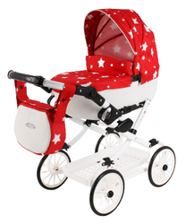 Wózek dla Lalek Składany Głęboki Adbor Viki Gondola + Torba + Koszyk (kolor: Vi-06)
