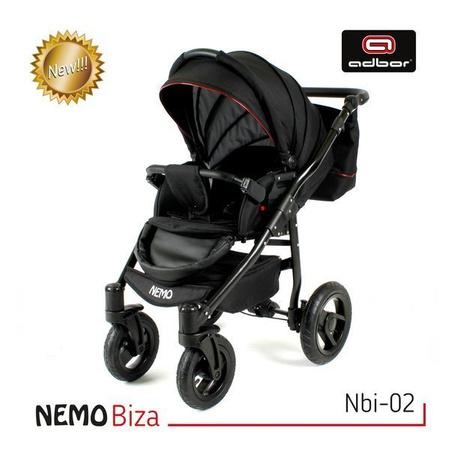 Wózek dziecięcy ADBOR NEMO 2w1 + Torba + Pokrowiec + Moskitiera (kolor: Biza Nbi-03)