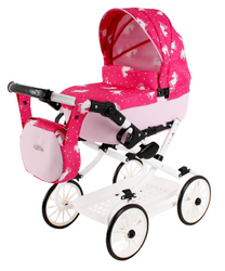 Wózek dla Lalek Składany Głęboki Adbor Viki Gondola + Torba + Koszyk (kolor: Vi-04)