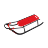 Sanki metalowe Adbor Piccolino Black Edition z oparciem i pasami kolor: Czerwono-Czarny