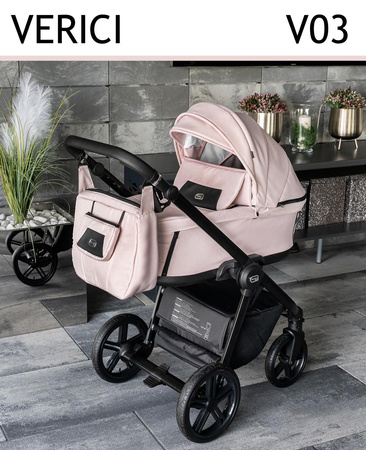 Wózek Dziecięcy Wielofunkcyjny Adbor Verici 2w1 Gondola Spacerówka + Torba + Pokrowiec + Moskitiera + Uchwyt na butelkę (kolor: V03)
