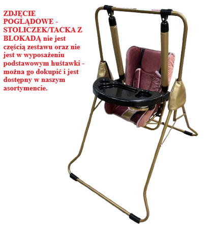 Huśtawka Stojąca Ogrodowa Domowa ADBOR N1 GOLD 3W1 LEŻACZEK kolor NG13