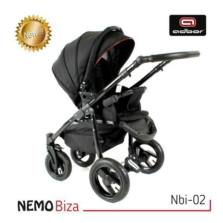 Wózek dziecięcy ADBOR NEMO 2w1 + Torba + Pokrowiec + Moskitiera (kolor: ST-19)