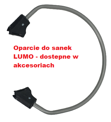 Sanki metalowe Adbor Piccolino Standard z oparciem i pasami kolor: SREBRNY