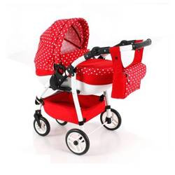 Wózek lalkowy ADBOR LILY Stelaż SPORT + Torebka + Koszyk (kolor: Ls-12)