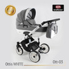 Wózek dziecięcy ADBOR OTTIS WHITE 2w1 + Torba + Pokrowiec + Moskitiera + Uchwyt na butelkę (kolor: Ott-03)