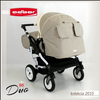 Wózek podwójny BLIŹNIACZY ADBOR DUO STARS 3w1 + Torba + Pokrowiec + Moskitiera + Foteliki CAPRI (kolor: D-06)