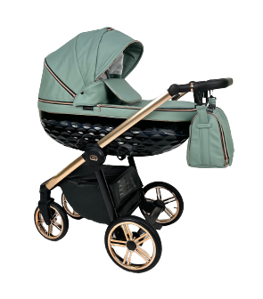 Wózek dziecięcy ADBOR OXV 3D PREMIUM 3w1 + Torba + Pokrowiec + Moskitiera + Fotelik CAPRI (kolor: ECO-04)