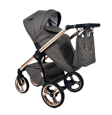 Wózek dziecięcy ADBOR LORETTO LUX STARS 3w1 + Torba + Pokrowiec + Moskitiera + Fotelik CAPRI (kolor: 22 - GONDOLA LUSTRZANA MIEDŹ)