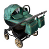 Wózek podwójny BLIŹNIACZY ADBOR DUO LUX 3D 6w1 + Torby + Pokrowiec + Moskitiera + Foteliki CAPRI kolor: DL 3D-08