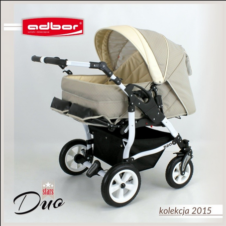 Wózek dziecięcy ADBOR OXV-3D 3w1 + Torba + Pokrowiec + Moskitiera + Uchwyt na butelkę + Fotelik Samochodowy (kolor: OXV-3D-01)