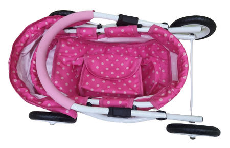 Wózek dla Lalek ADBOR MIKI Lalkowy Stelaż Classic + Torebka (kolor: Mi-01)