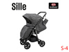 Wózek spacerowy ADBOR SILLE 2022 !!!NOWOŚĆ!!! + Saszetka + Pokrowiec przeciwdeszczowy (kolor: S-4)