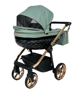 Wózek dziecięcy ADBOR OXV 3D PREMIUM 3w1 + Torba + Pokrowiec + Moskitiera + Fotelik COSMO ISOFIX (kolor: ECO-04)