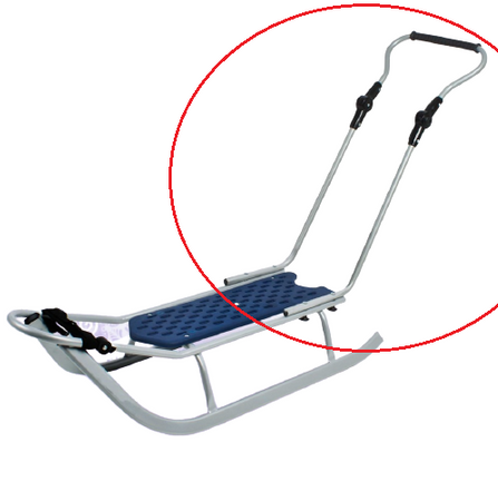 Popychacz - Prowadnik Regulowany do Sanek Piccolino kolor: Srebrny